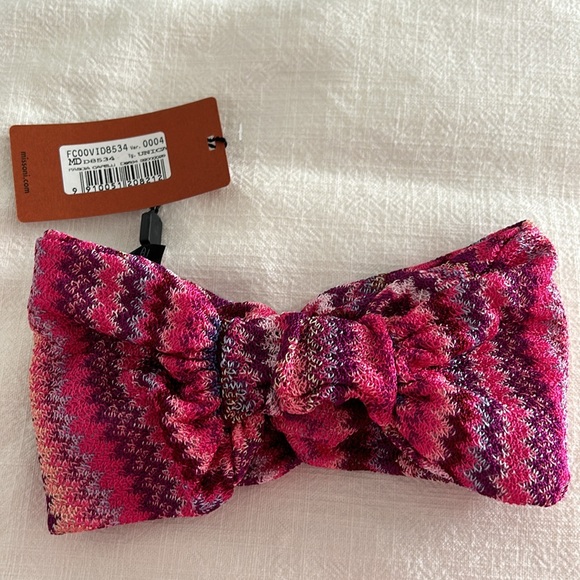 Pink and Purple Missoni headband headwrap - Picture 3 of 4